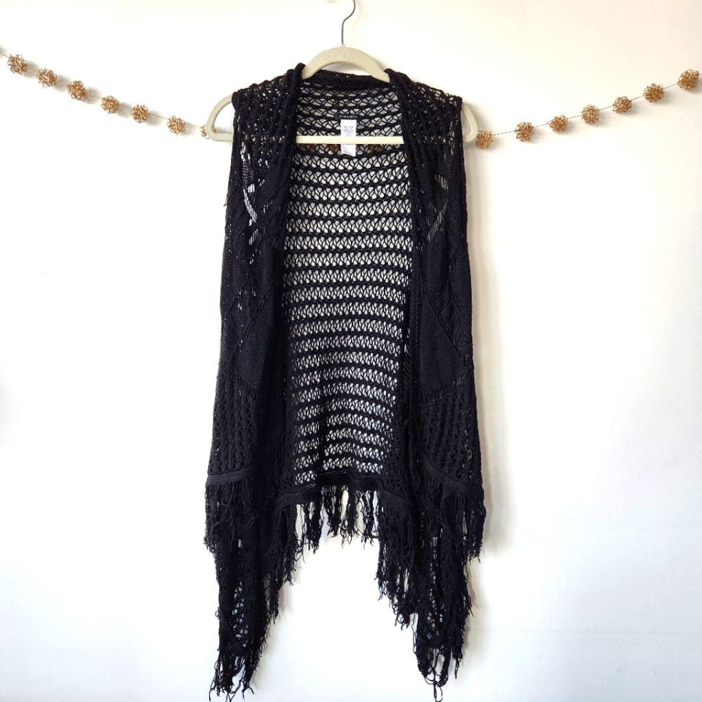 2/$15 Boho knit vest with tassels